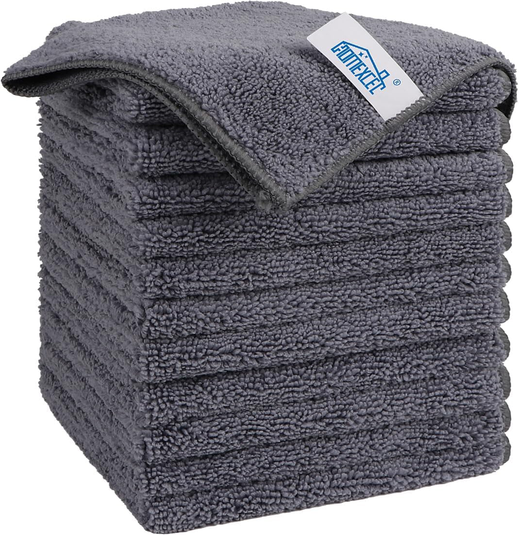 12 Pack Microfiber Cleaning Cloths,11.5"X11.5"