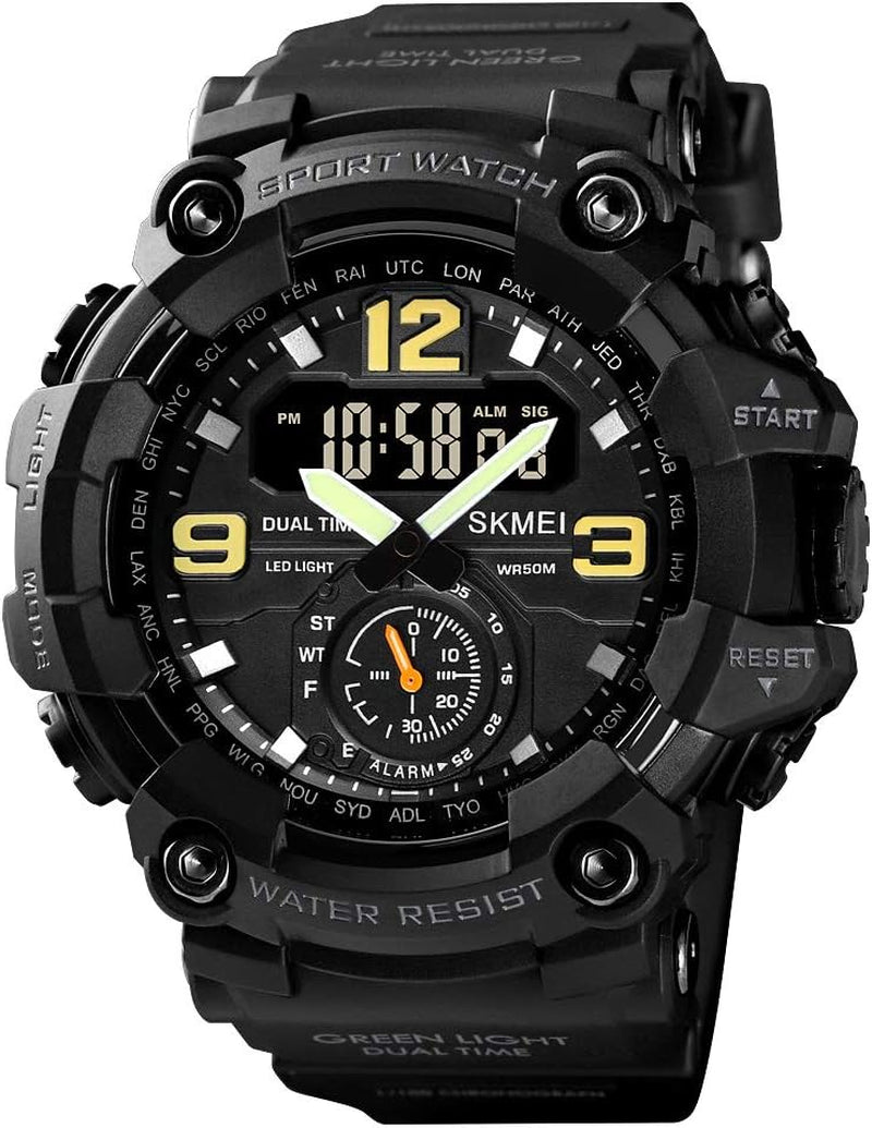 Men's Multifunction Large Face Sports Watch, Waterproof Shockproof Camouflage Series