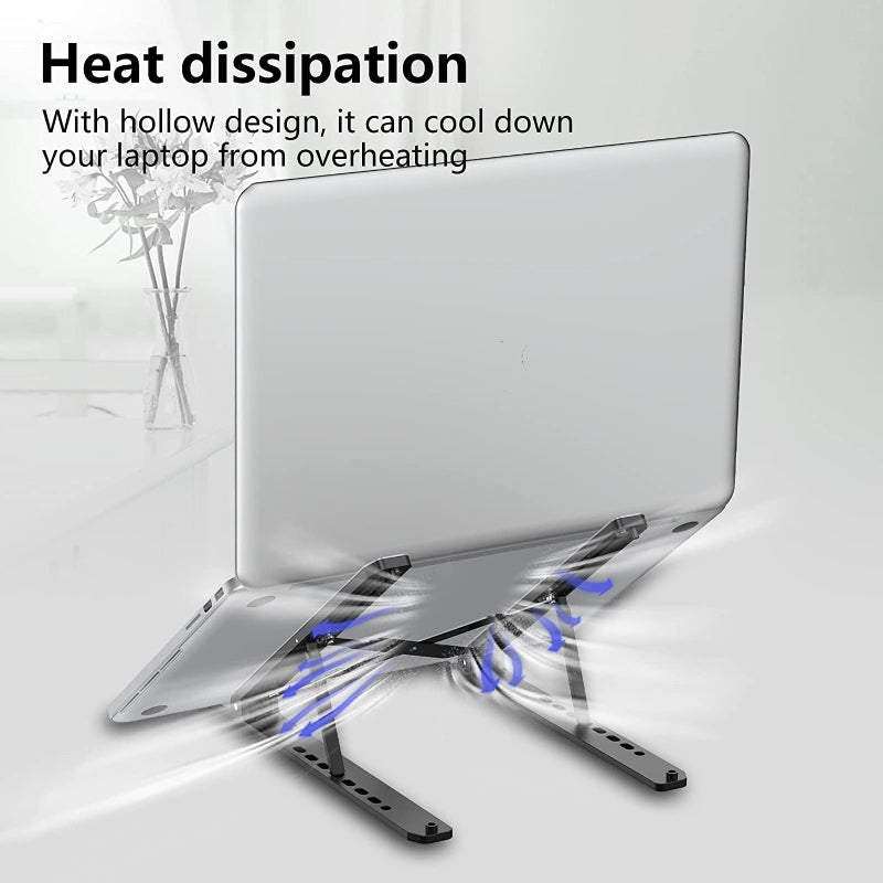 Adjustable Laptop Stand for Desk, Foldable Ventilated Holder for 10-15.6" Laptops