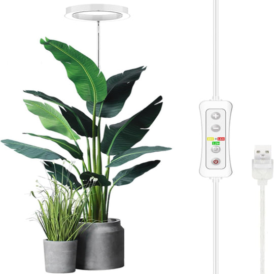 Plant Grow Light – Full Spectrum Indoor Plant Lighting, Height Adjustable, USB Powered LED