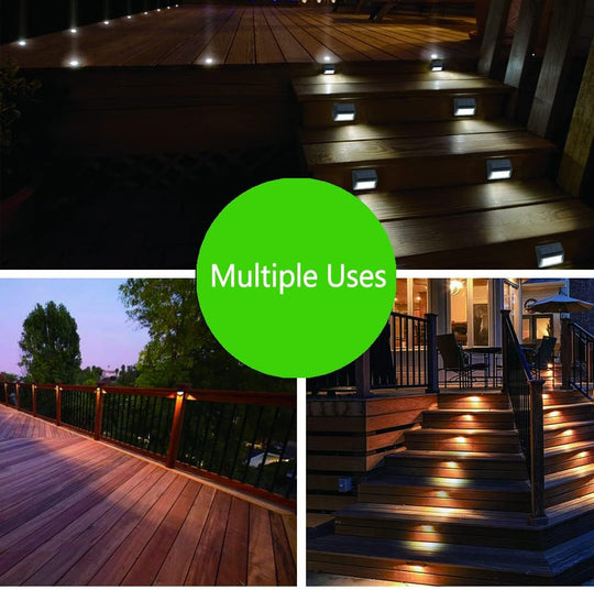 6-Pack Solar Deck Lights – Outdoor Waterproof Step Lighting