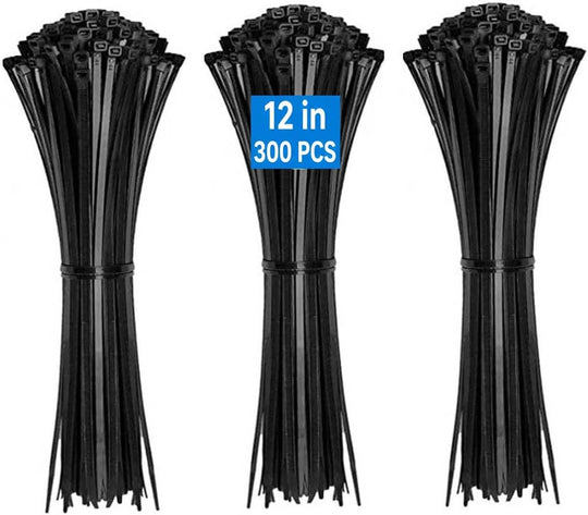 600-Pack Cable Zip Ties in Assorted Sizes for Cable Management and Organization