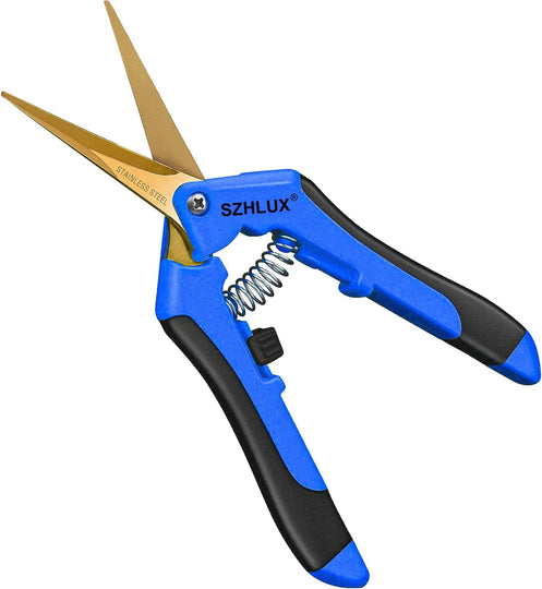 3-Pack 6.5-Inch Gardening Pruning Scissors with Straight Stainless Steel Precision Blades