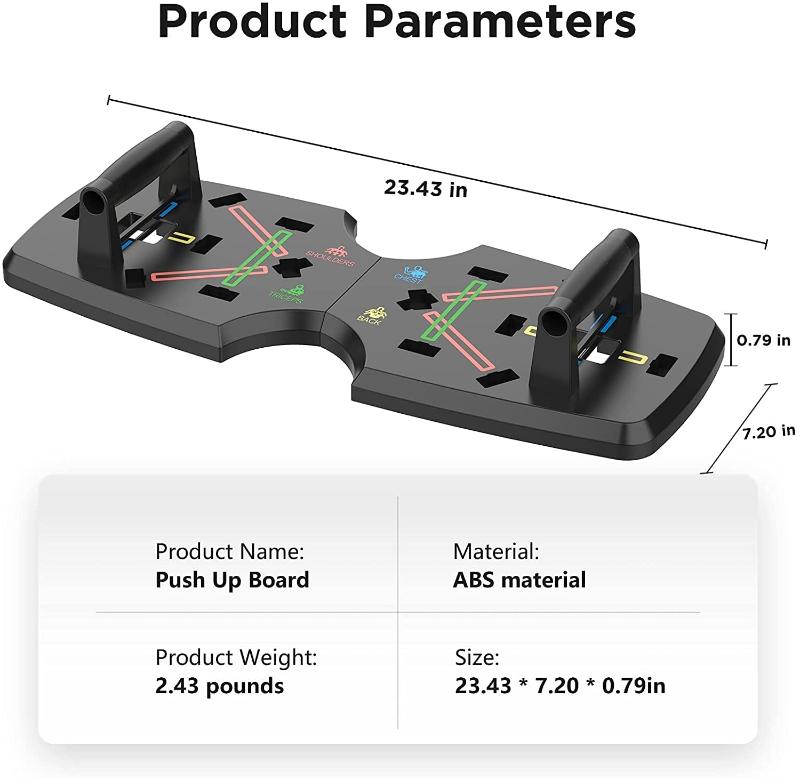 10-in-1 Portable Push Up Board with Foldable Push Up Bars for Strength Training