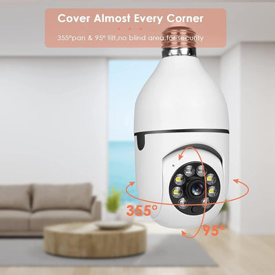 Light Bulb Security Camera - 2.4GHz & Wireless WiFi, 1080P - Supports 5G