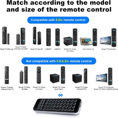 Mini Wireless Keyboard Fire TV Remote Contro for Streaming Players