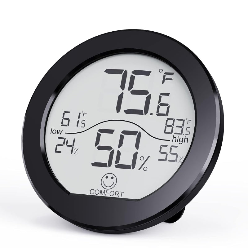 Digital Hygrometer Thermometer for Room Temperature and Humidity, LCD Sensor with Max/Min Records