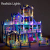 Dollhouse with Colorful Light, Pretend Play MultiRooms & 2 Dolls