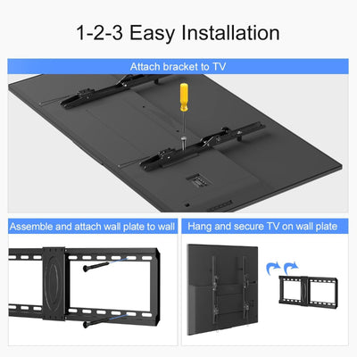  Tilt TV Wall Mount for TVs, Universal Mount with 132lbs Capacity