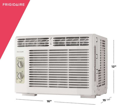 Frigidaire Window-Mounted Room Air Conditioner, 5,000 BTU with Temperature Control and Easy-to-Clean Washable Filter