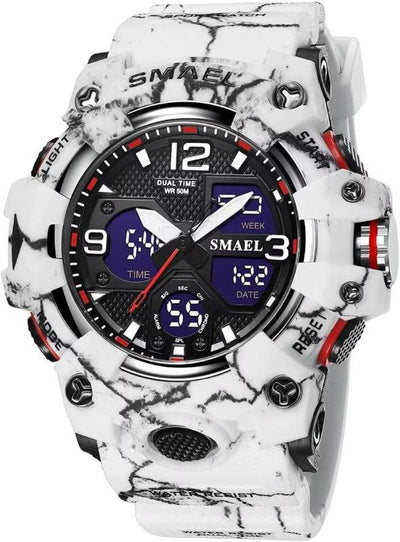 Men's Waterproof Sports Wrist Watch with Date & Multi Function LED Alarm Stopwatch