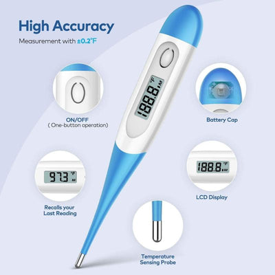 miri - 10-Second Digital Thermometer for Adults & Kids with Fever Alarm