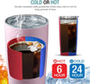 20oz Stainless Steel Tumbler, Vacuum Insulated with Lid and Straw for Hot and Cold Drinks