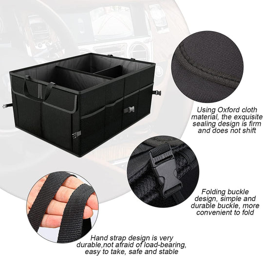 Car Trunk Organizer – Collapsible Cargo Storage Box for SUV and Truck Vehicle Storage
