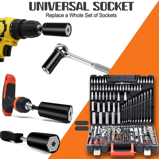 Universal Socket Tool – Adjustable 7–19mm Grip – Multi-Purpose Repair Use – Handy Tool Gadget for Home & Garage