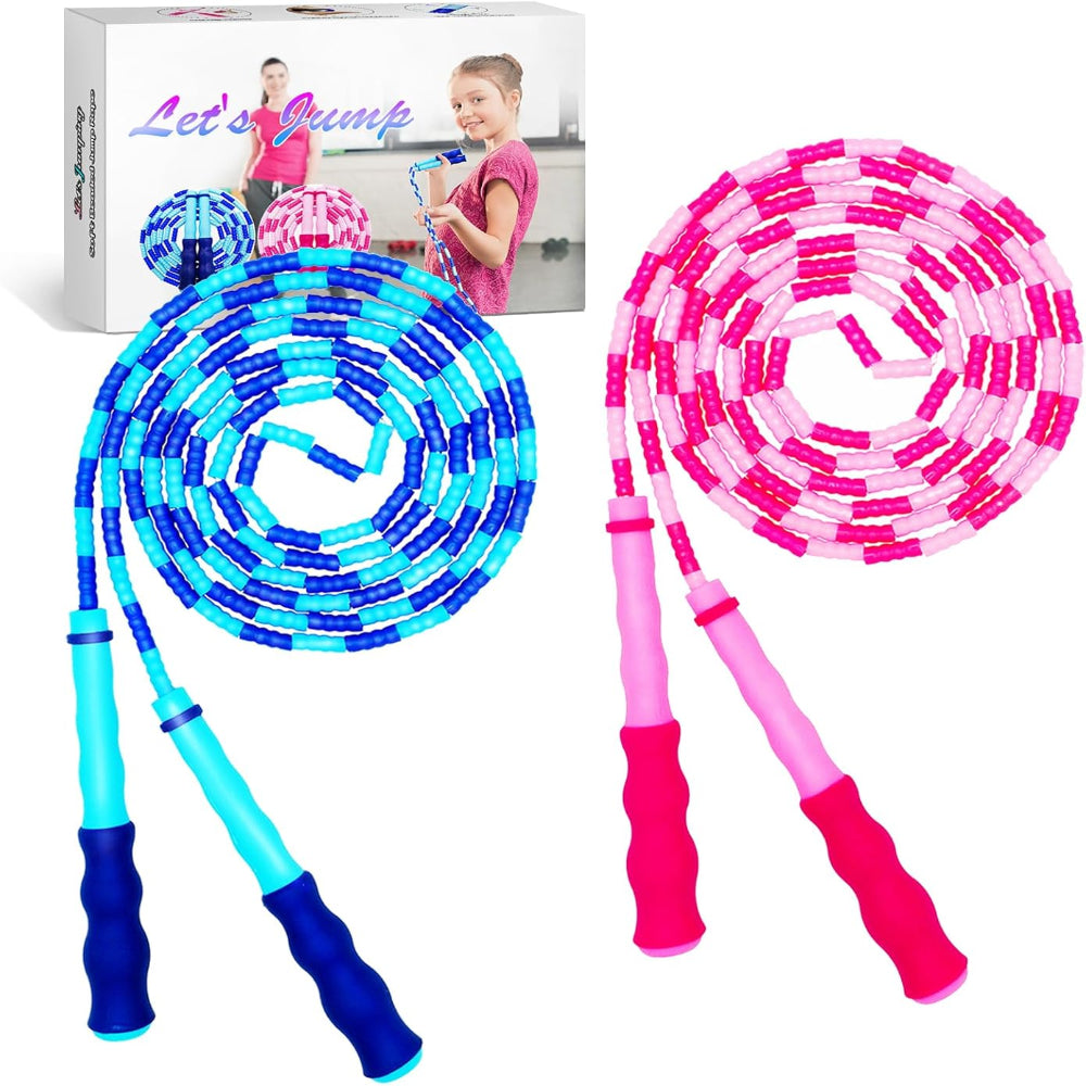 Adjustable Beaded Jump Rope – Kids & Adults Fitness Use – Tangle-Free ...