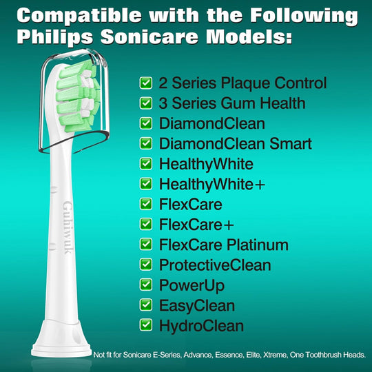 10-Pack Replacement Brush Heads – Electric Toothbrush Use – Compatible with Philips Sonicare – White Color