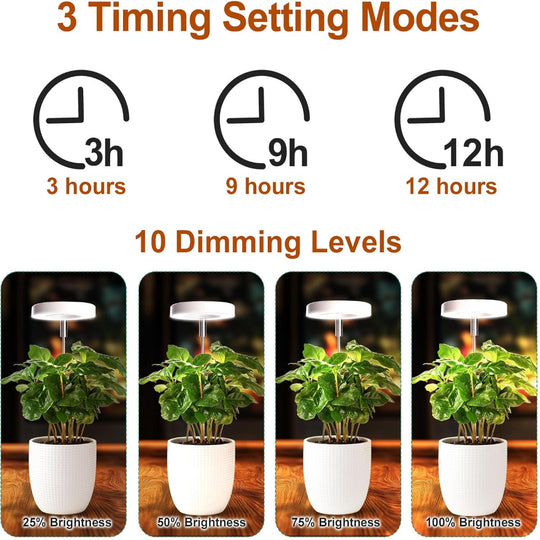 Indoor Plant Grow Light – Full Spectrum LED with Timer Dimming Adjustable Heigh