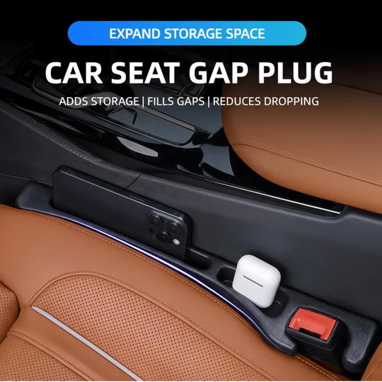 2-Pack Car Seat Gap Organizer – PU Leather Gap Filler Storage for Cars, SUVs, and Trucks