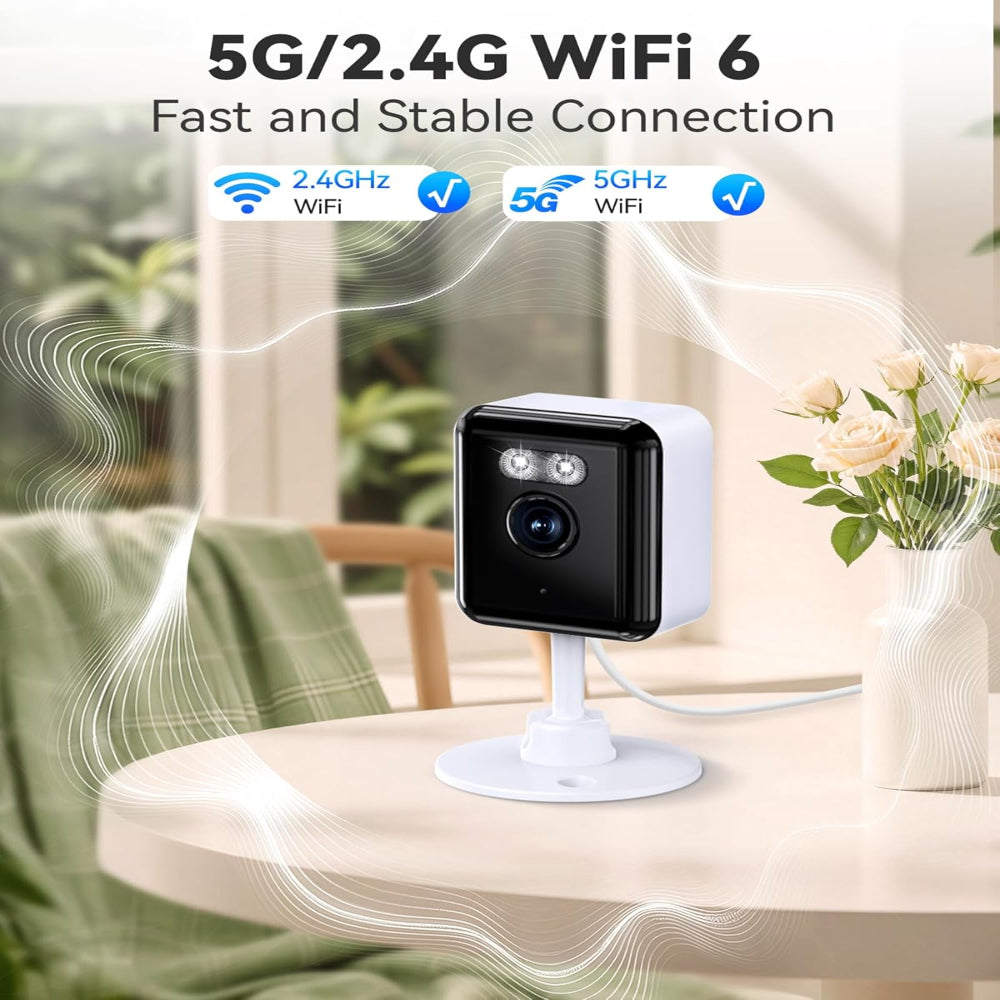 Indoor Color Camera Indoor Security Camera – 2K WiFi 6 Smart Home Cam, Color Night Vision ...