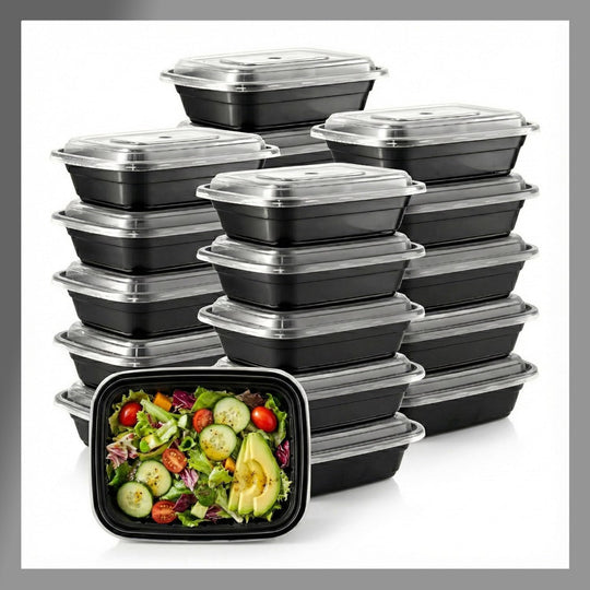 10-Pack Meal Prep Containers – 16 oz 1-Compartment – Food Storage & Bento Use – Stackable Leakproof Design – Microwave, Freezer & Dishwasher Safe Plastic