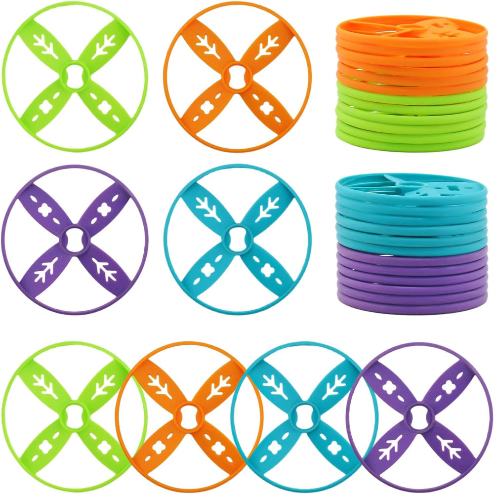 24-Pack Flying Discs Set – Outdoor Kids Toy Refills for Handheld & Foo ...