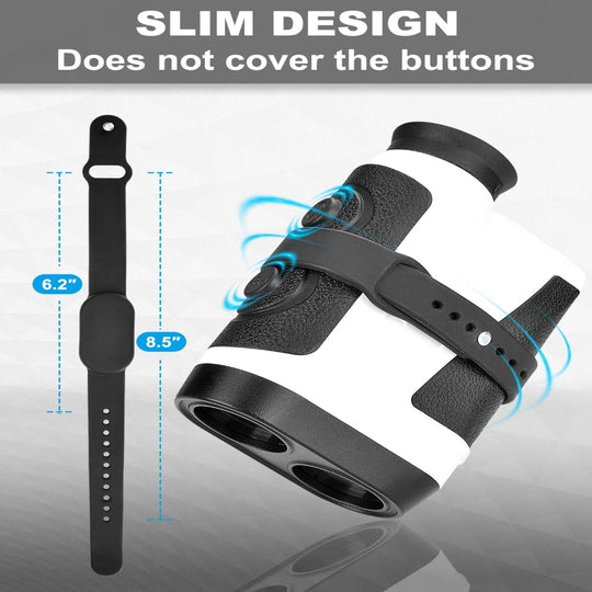 1-Pack Rangefinder Strap Holder – Magnetic Cart Mount, Adjustable Slim Wrap, Durable Nylon