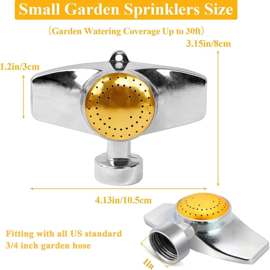 Metal Spot Sprinkler - 360 Degree Circle Pattern Garden Sprinkler for Lawn Watering