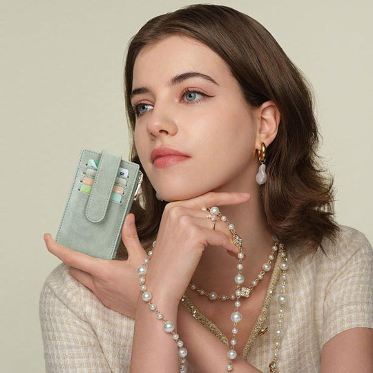 Women’s RFID Blocking Leather Wallet – Slim Bifold Credit Card Holder Organizer