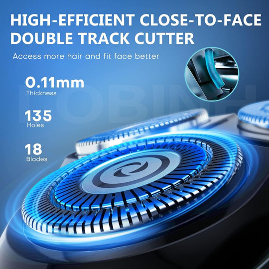 Electric Razor For Men – Wet Dry Shaver, 4D Floating Head, Rechargeable With LCD Display