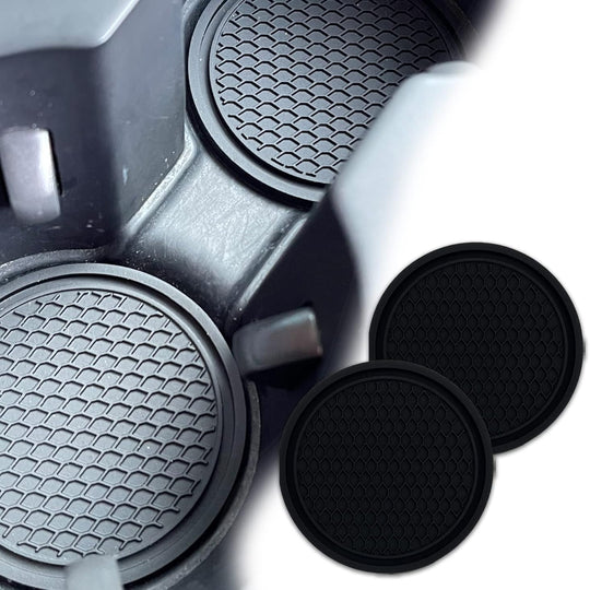 4-Pack Silicone Car Cup Holder Coasters – Anti-Slip Honeycomb Insert, Universal Auto Interior Accessories for Most Vehicles