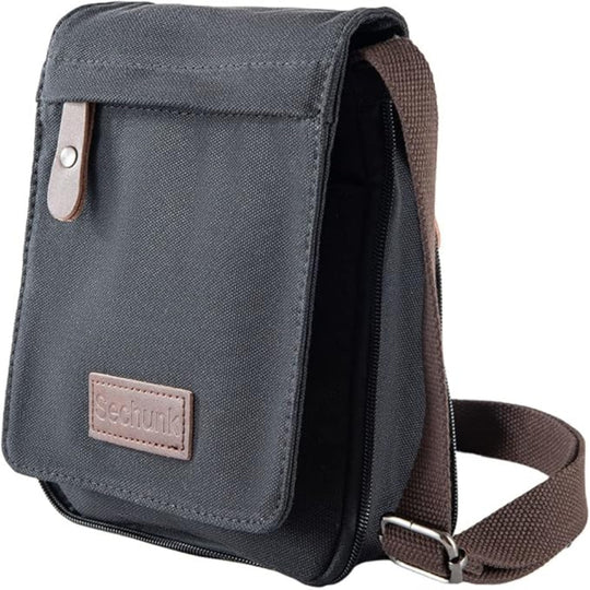 Vintage Canvas Messenger Bag – Crossbody Shoulder Satchel, Adjustable Strap