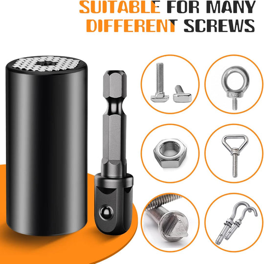 Universal Socket Tool – Adjustable 7–19mm Grip – Multi-Purpose Repair Use – Handy Tool Gadget for Home & Garage