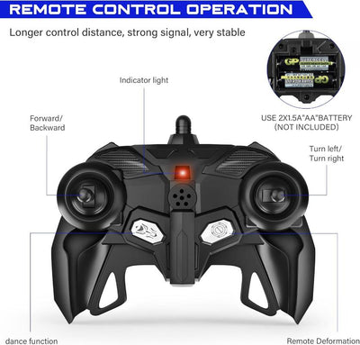 Remote Control Car with 360° Rotating Deformation Robot Toy