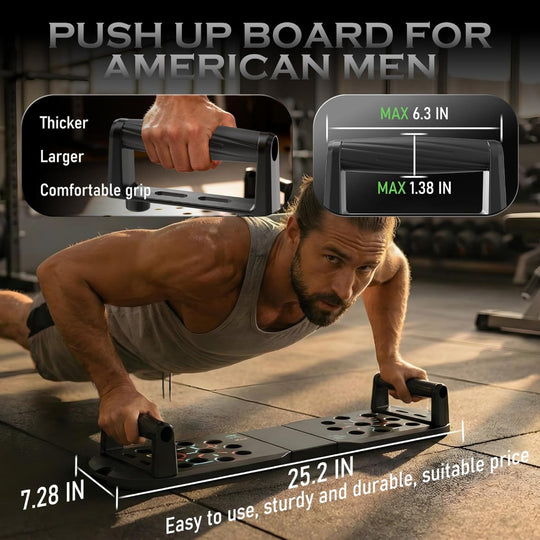 20-in-1 Push-Up Board – Home Gym Fitness Equipment with Pushup Bar Handles for Floor, Strength Training Workout System