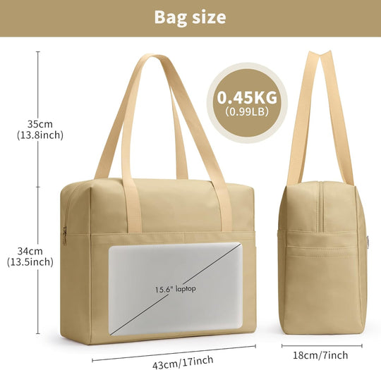 26L Travel Duffle Bag – Foldable Tote, Under-Seat Personal Airline Bag, Weekender Overnight Bag for Business Trips