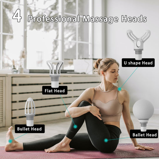 Mini Percussion Massager – Deep Tissue Handheld Massager for Back & Neck, Pain Relief, Small Travel Muscle Massager for Athletes