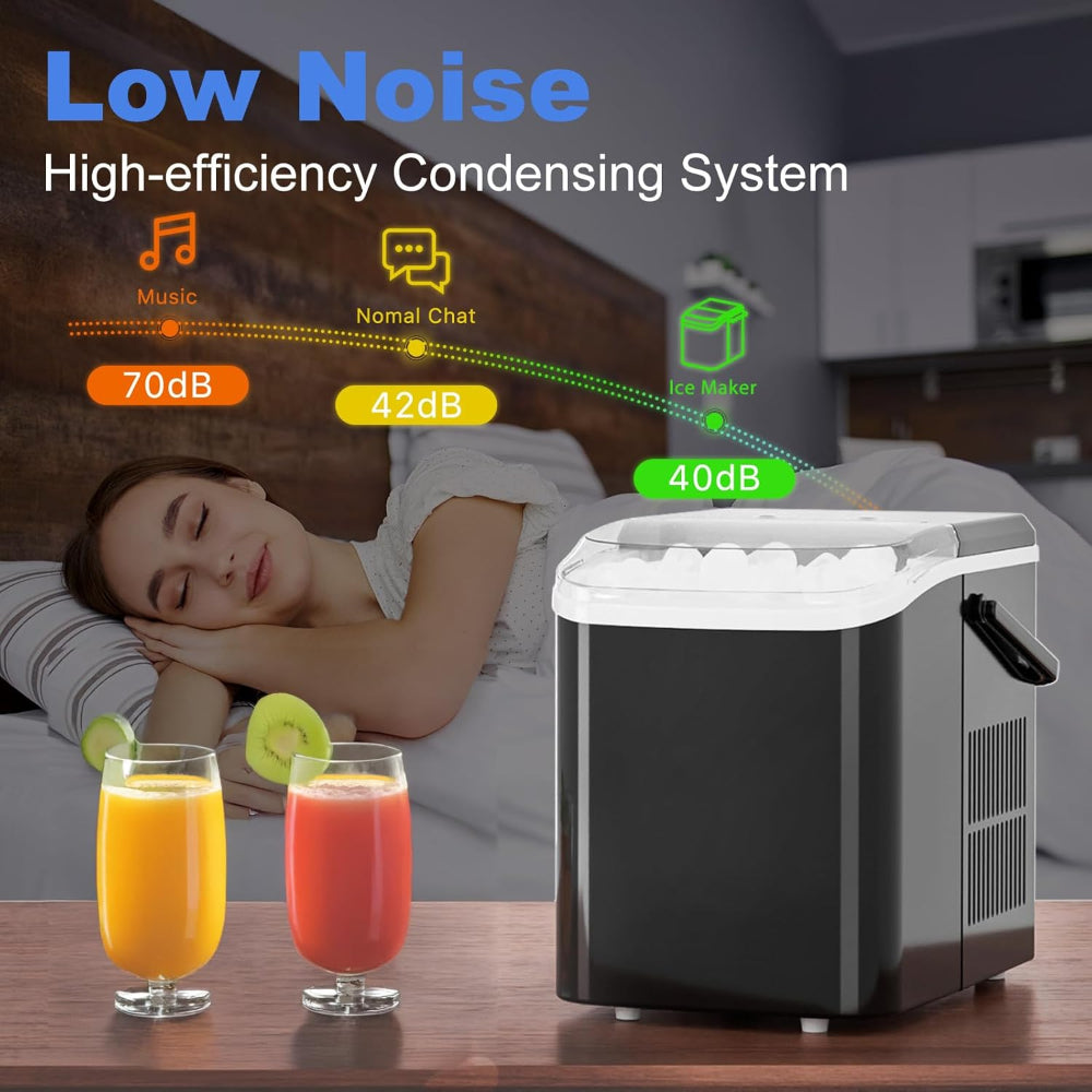 Countertop Ice Maker - Portable Ice Machine - Fast Ice Production with ...