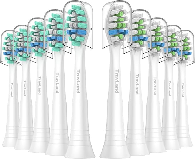 10 Pack Replacement Brush Heads Compatible with Philips Sonicare Electric Toothbrushes