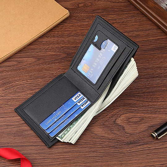 Slim Wallet for Men – Bifold Minimalist Wallet with Coin Purse, Card Holder & Money Clip