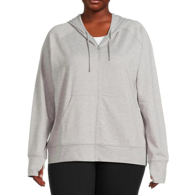 Women’s Zip-Up Hoodie with Long Sleeves, Sizes XS-4X