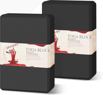  2 Pack Yoga Blocks - Premium EVA Foam, Non-Slip, Lightweight, Durable for Balance & Poses