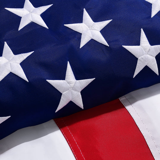 4' x 6' American Flag - Deluxe Embroidered Stars, Sewn Stripes, Brass Grommets