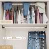 Multipack 6-Tier Skirt Hangers with 360° Swivel Hook - Space Saving with Clips