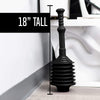 Professional Bellows Accordion Toilet Plunger, High-Pressure Plunge for Clogs