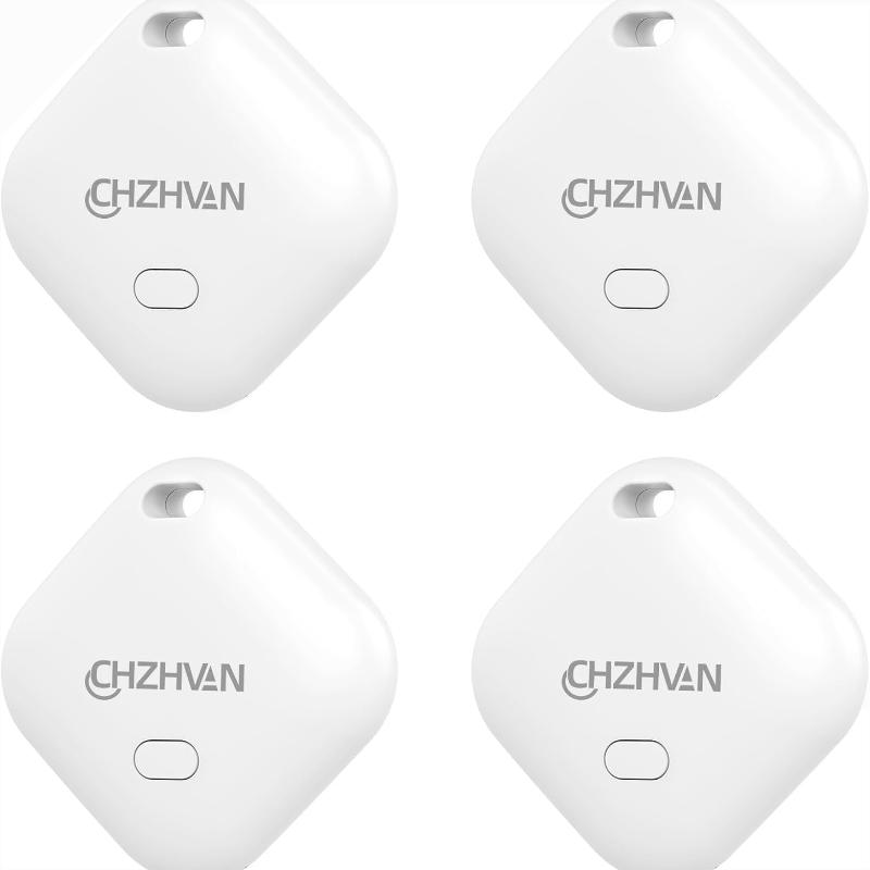 4 Pack Key Finder, Wallet Trackers -  Replaceable Battery, Water-Resistant, Bluetooth - Works with Apple Find My (iOS only)