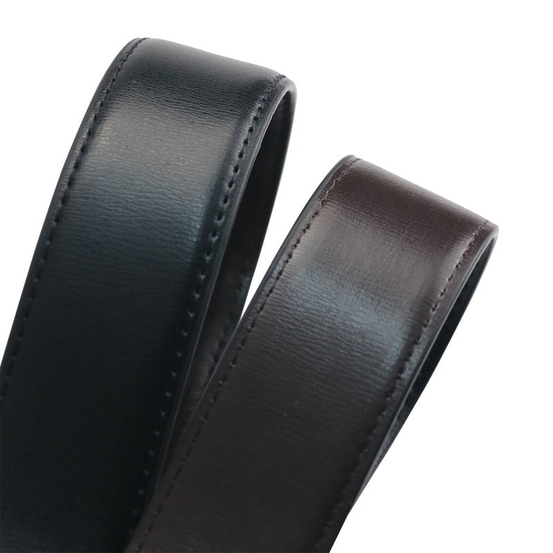 Men's Reversible Leather Belt, Black & Brown, One Belt Reverse for 2 Sides