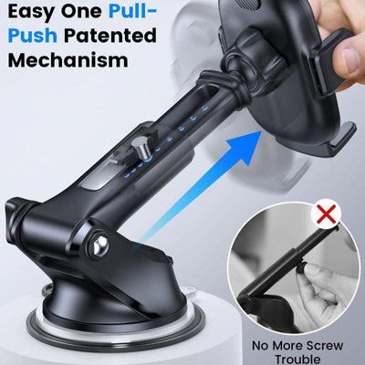 Auto Dashboard Cell Phone Holder with Windshield Mount - Strong Suction Cup - 360° Mobile Phone Holder