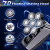 7 in 1 Electric Head Shaver for Men, Cordless Razor IPX7 Waterproof Beard Trimmer USB Rechargeable
