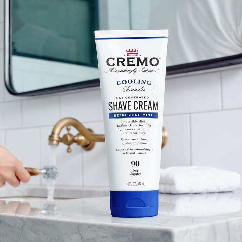 Cremo Barber Grade Cooling Shave Cream, Astonishingly Superior Ultra-Slick Shaving Cream